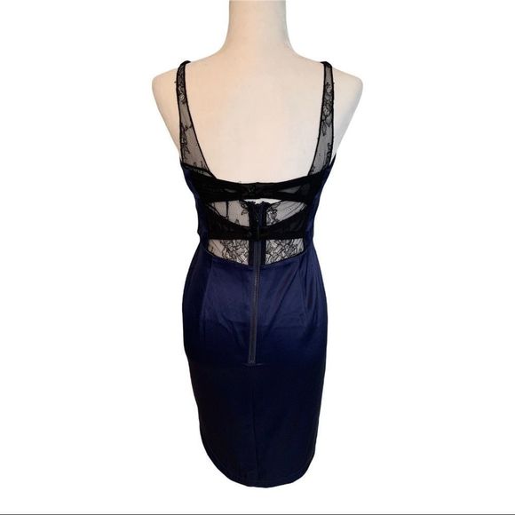 Alice and Olivia Blue Satin Mini Dress| See description - Picture 8 of 12